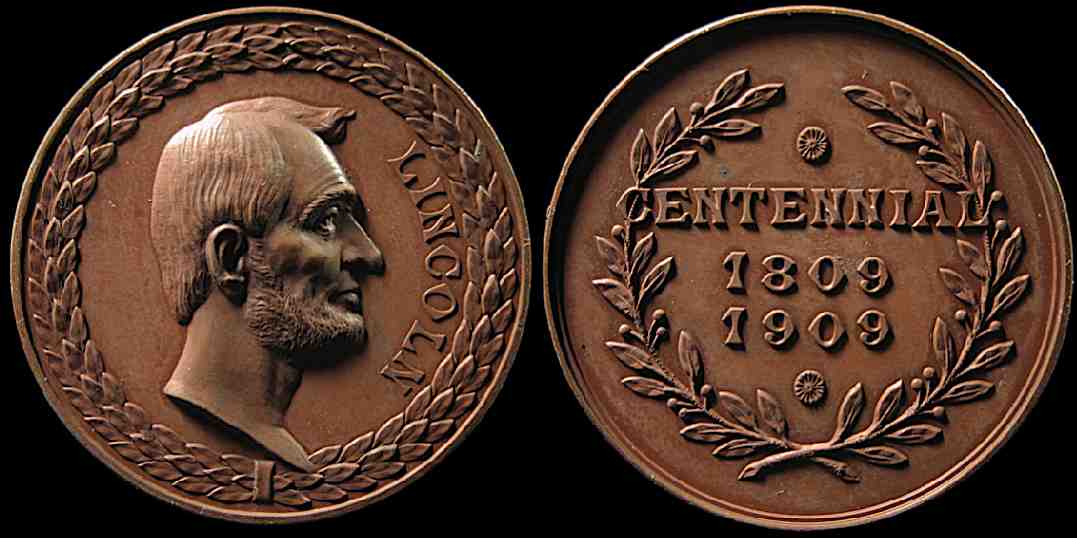 Lincoln Centennial 1809 1909 medal