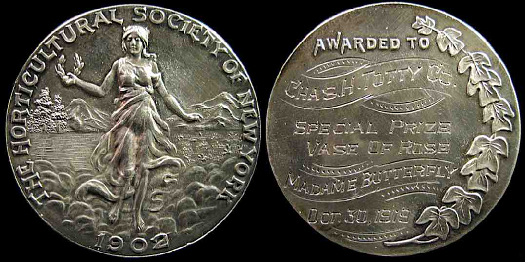 Horticultural Society New York award medal 1902