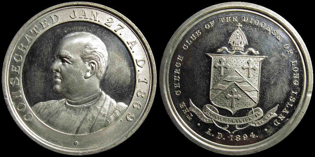 1869 consecration Abram Newark Littlejohn Diocese of Long Island medal