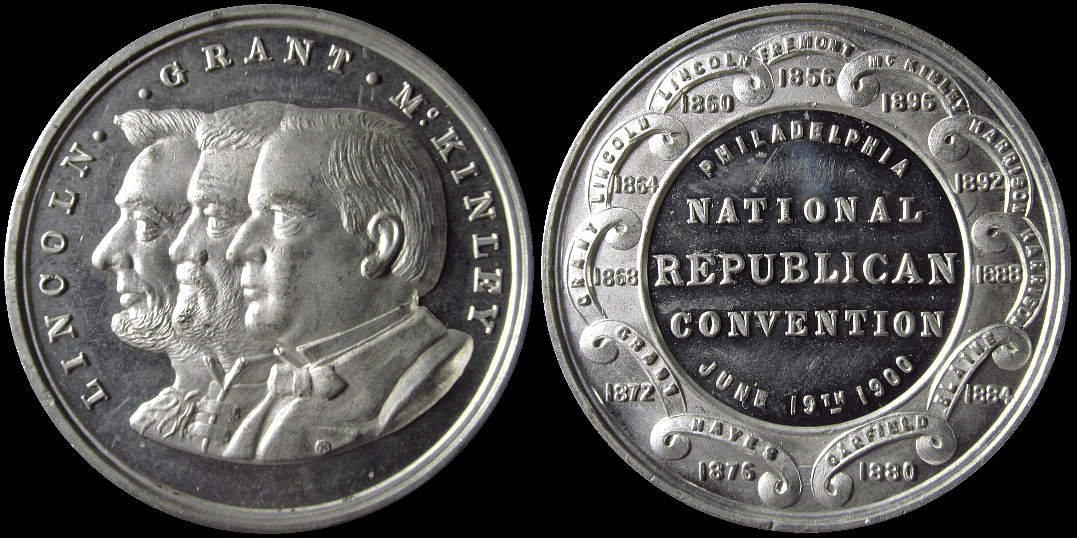 National Republican Convention Philadelphia June 1900 Medal