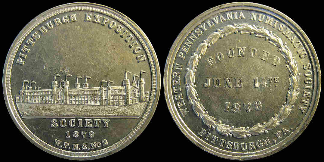 Western Pennsylvania Numismatic Society 1878 Pittsburgh Expo medal