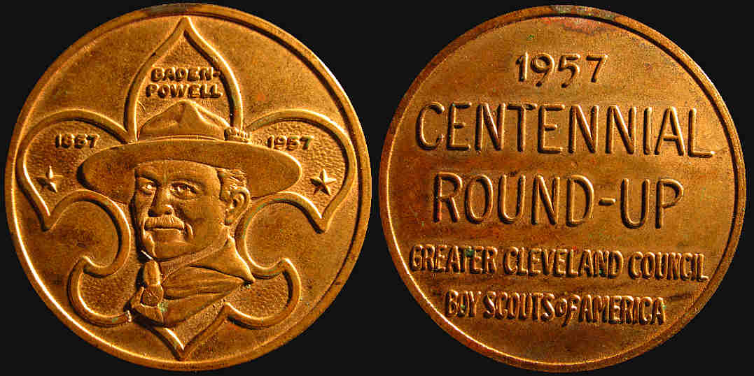 Boy Scouts America Centennial Roundup Cleveland 1957 medal