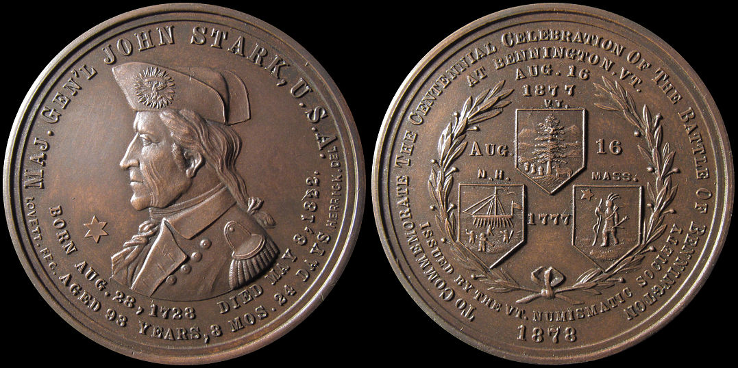John Stark Centennial Battle of Bennington 1777 Medal