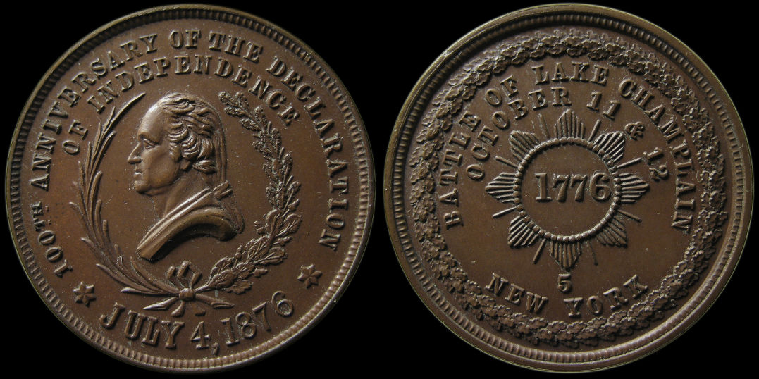 Battle of Lake Champlain George Washington Medal July 4th 1876