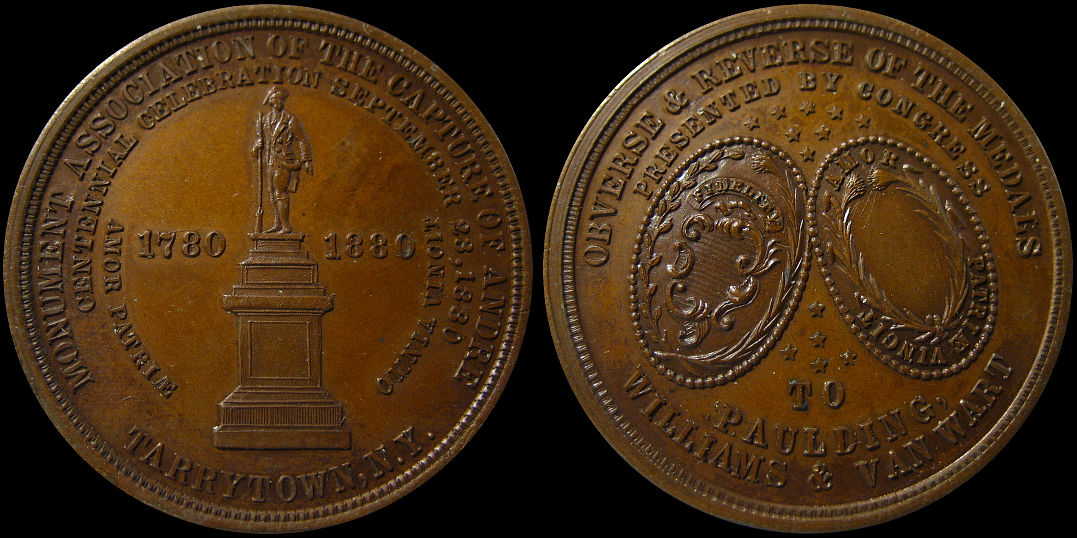 Monument Association of the Centennial Capture of Andre 1780 Medal