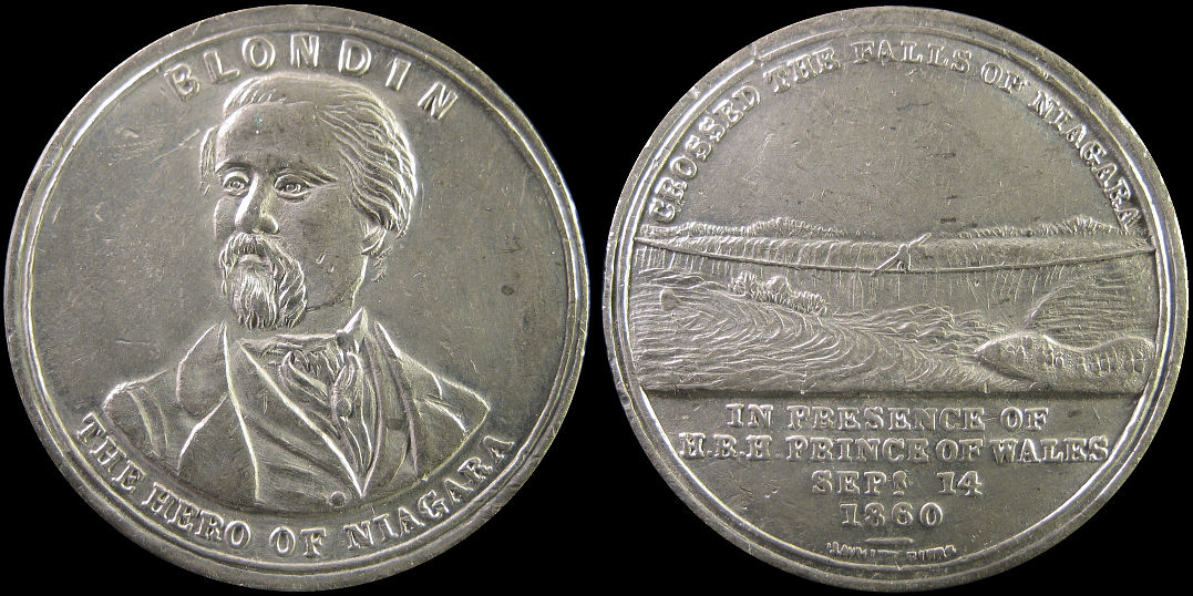 Charles Blondin Daredevil The Hero Of Niagara 1860 Medal