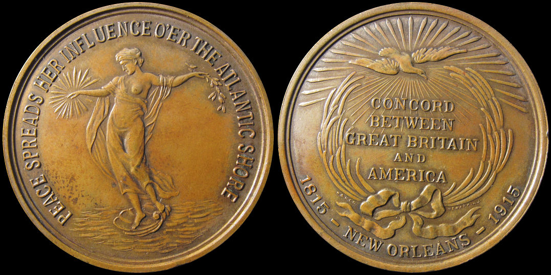 Concord Between Great Britain and America New Orleans 1915 Medal