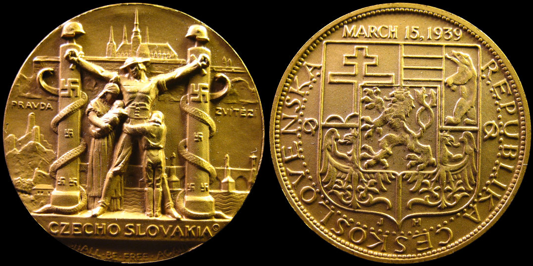 1939 New York Worlds Fair Czechoslovakia Freedom Medal