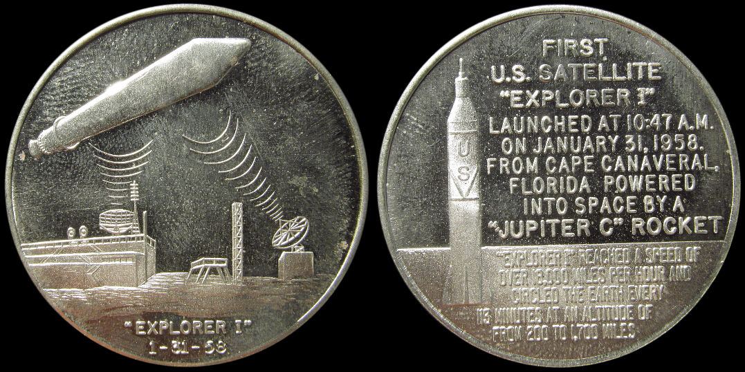 First U.S. Satellite January 1958 Explorer I Cape Canaveral Medal