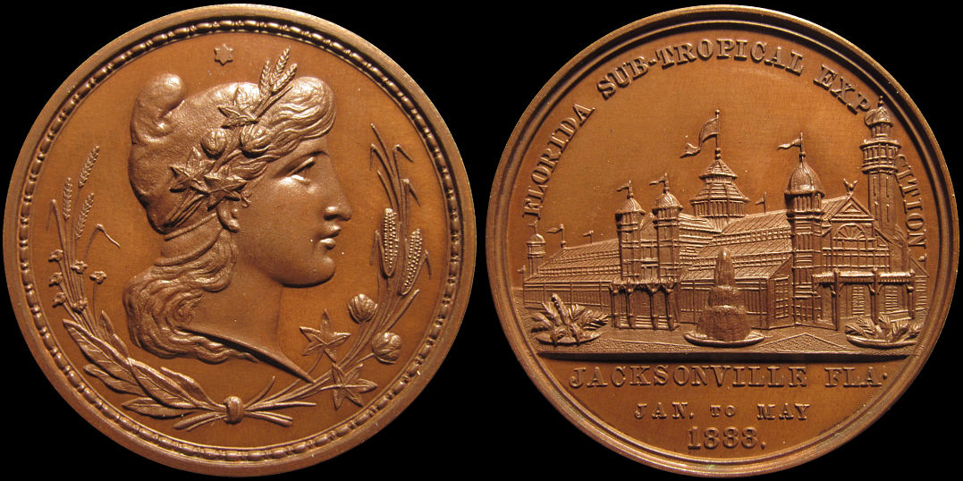 Florida Sub-tropical Exposition Jacksonville Florida 1888 medal