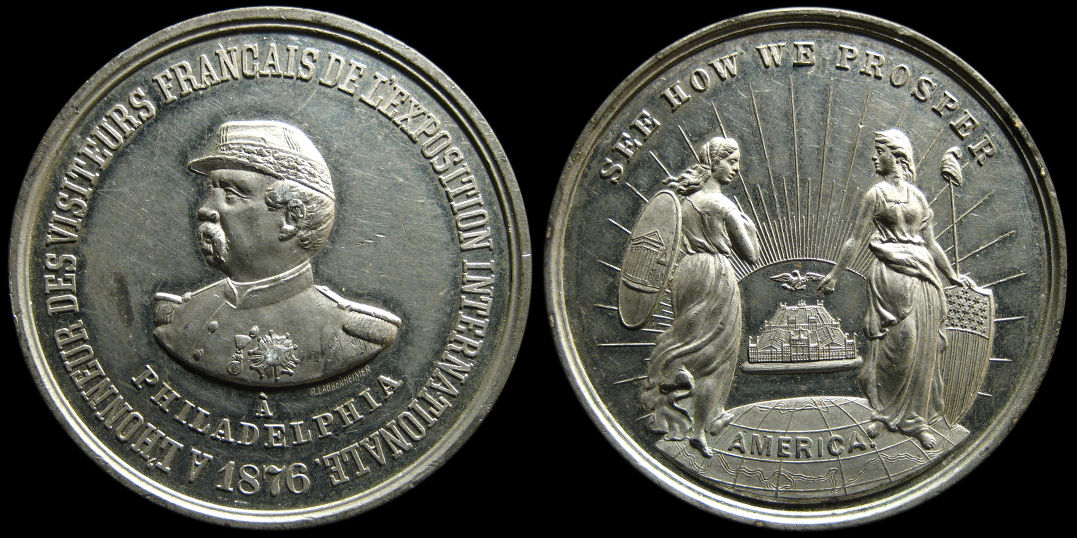 French See How We Prosper 1876 Philadelphia Exposition medal