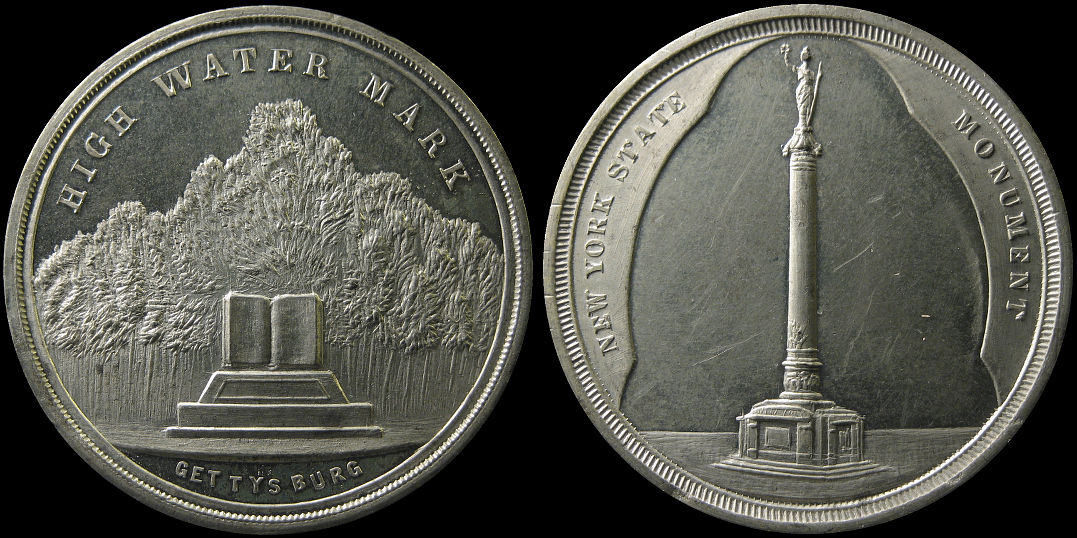 New York State Monument High Water Mark Gettysburg Medal
