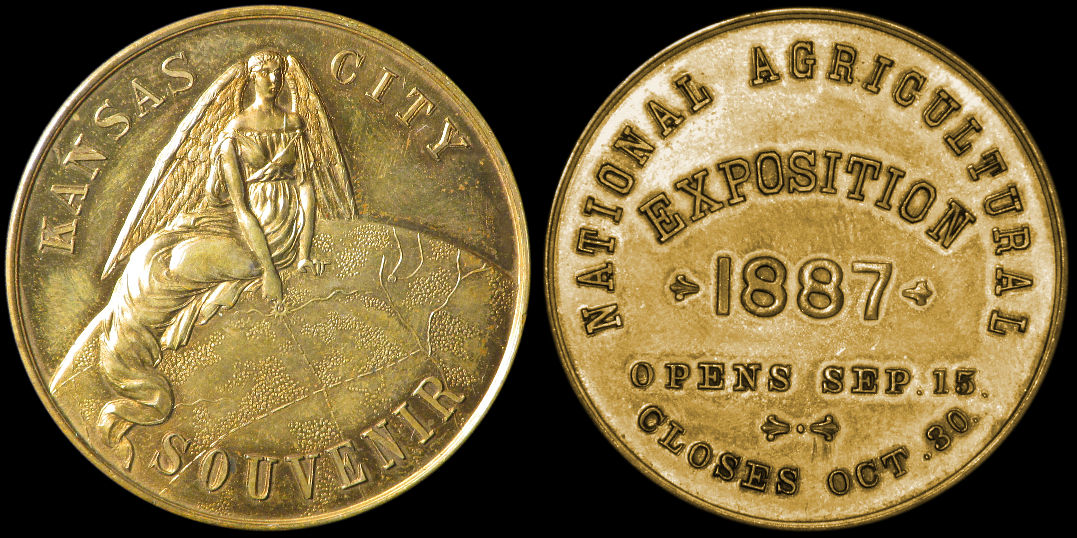 Kansas City Souvenir National Agricultural Exposition 1887 Medal