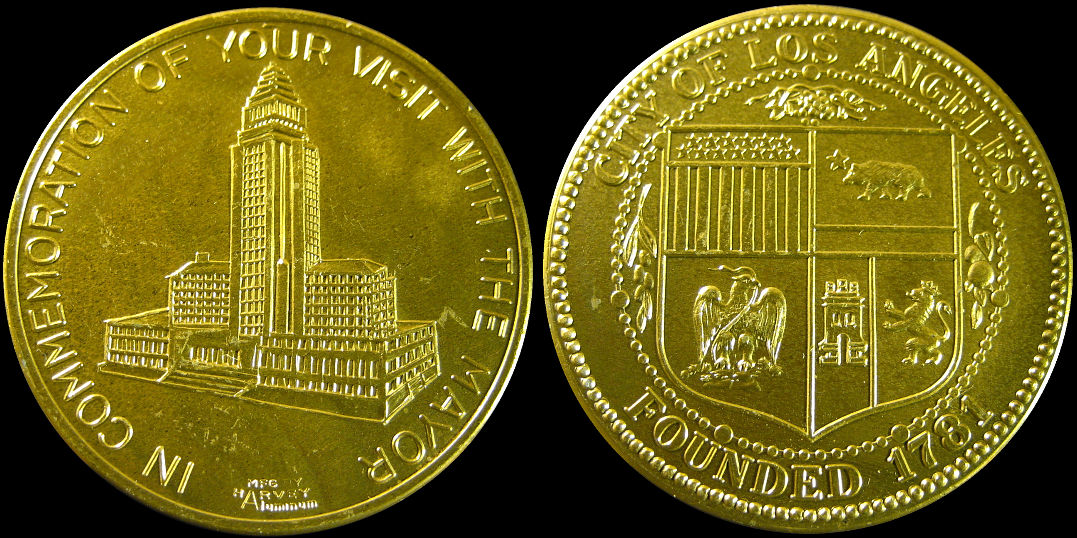In Commemoration Of Your Visit With The Mayor Los Angeles Token