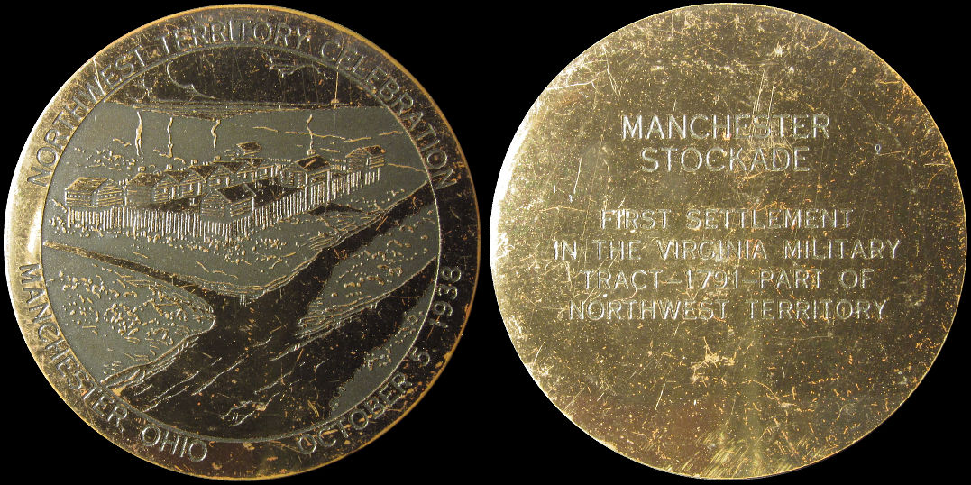 Northwest Territory Celebration Manchester, Ohio Stockade 1938 Disc Medal
