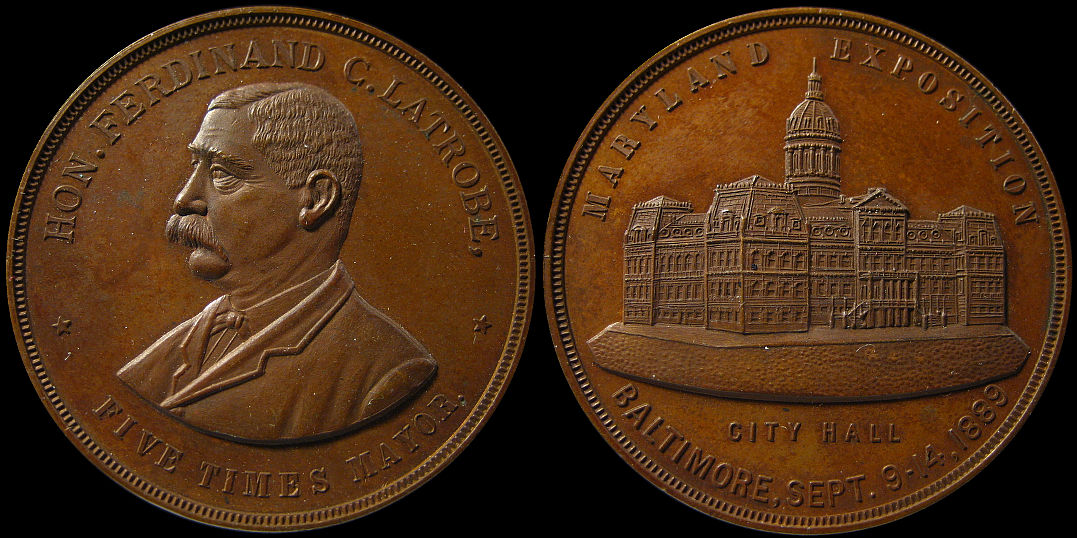 Baltimore Maryland Exposition September 1889 Mayor Latrobe Medal