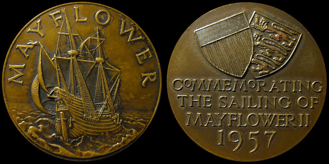 Commemorating The Sailing Of Mayflower II 1957 Medal