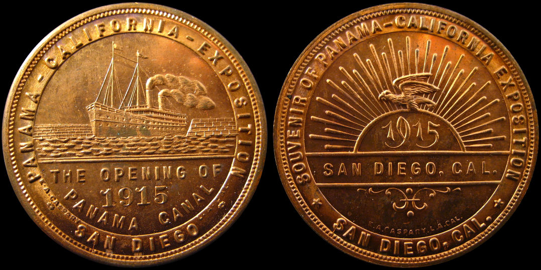 1915 Panama California Exposition Panama Canal Opening Medal