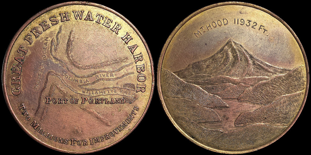 Port of Portland Two Millions For Improvement Mount Hood Medal