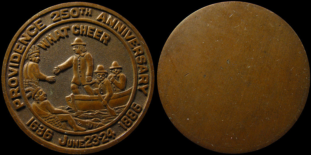 Providence 250th Anniversary 1636 1886 What Cheer Medal