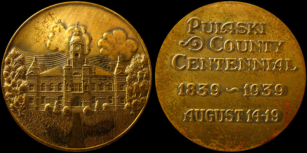 Pulaski County Centennial August 1939 Medal
