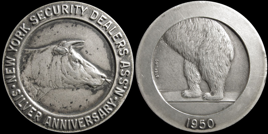 New York Security Dealers Association Silver Anniversary 1950 Medal