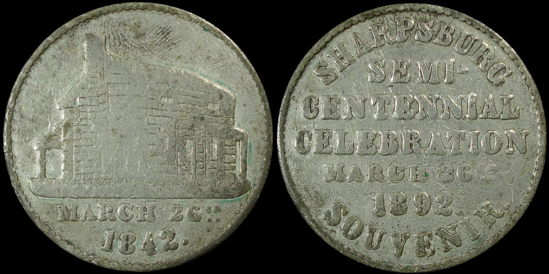 Sharpsburg 1892 Semi-Centennial Celebration Souvenir Medal