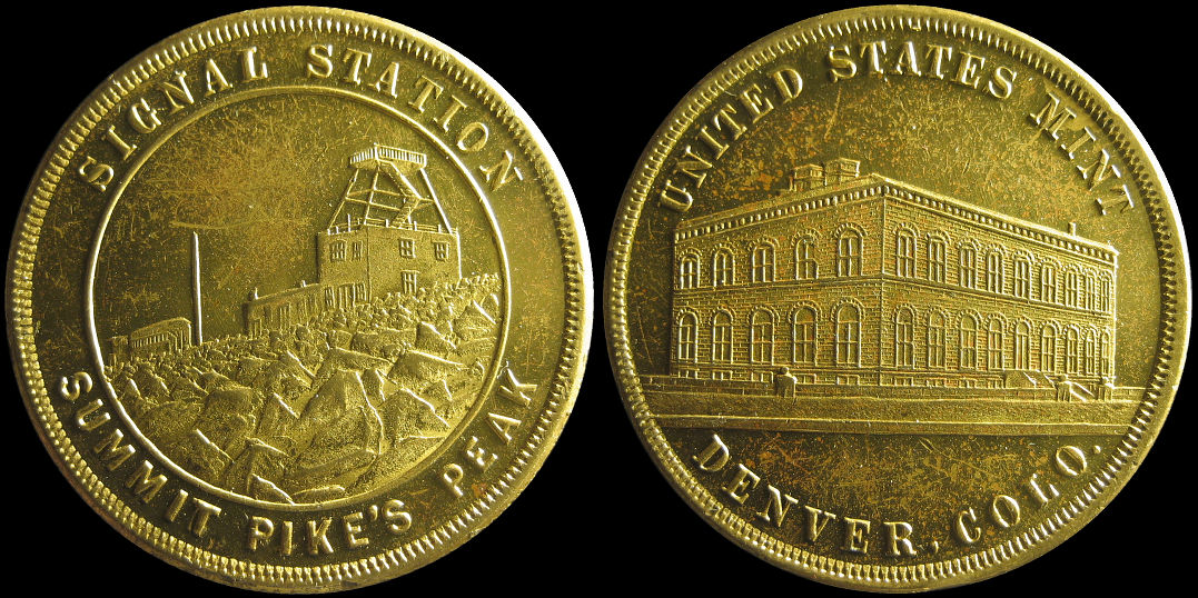 Signal Station Summit Pikes Peak United States Mint Medal