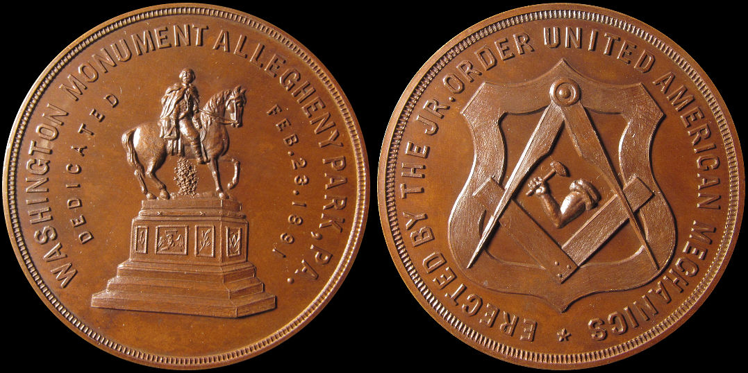 Washington Monument Allegheny Park Dedication 1891 Medal