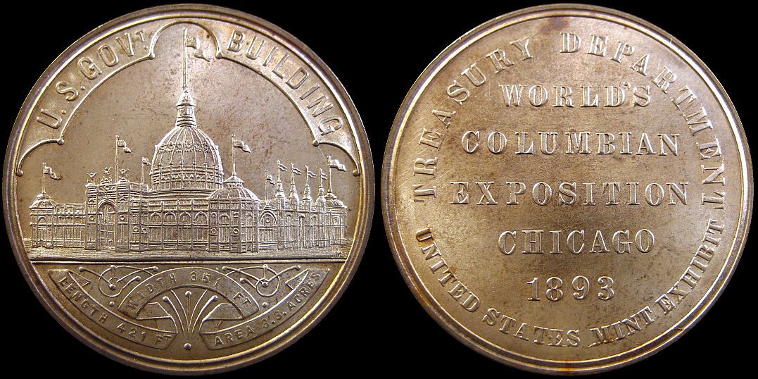 US Treasury Building 1893 HK-154 Chicago Worlds Columbian Exposition